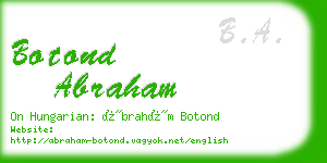botond abraham business card